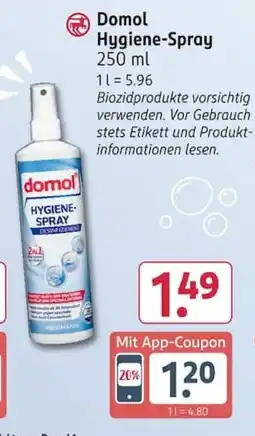 Rossmann Domol Hygiene-Spray Angebot