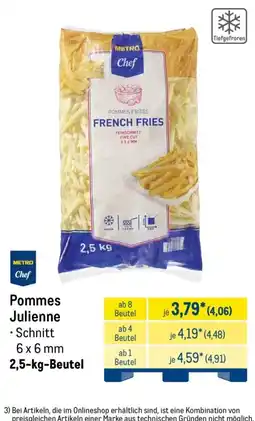 METRO METRO Chef Pommes Julienne Angebot