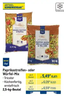 METRO Paprikastreifen- oder Würfel-Mix Angebot