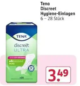 Rossmann Tena Discreet Hygiene-Einlagen Angebot