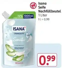 Rossmann Isana Seife Nachfüllbeutel Angebot