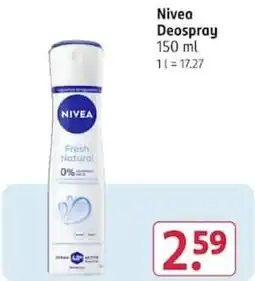 Rossmann Nivea Deospray Angebot