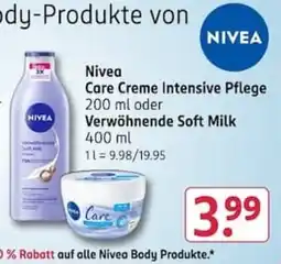 Rossmann Nivea Care Creme Intensive Pflege Angebot