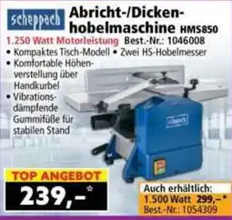 Norma scheppach Abricht-/Dicken-hobelmaschine HMS850 Angebot