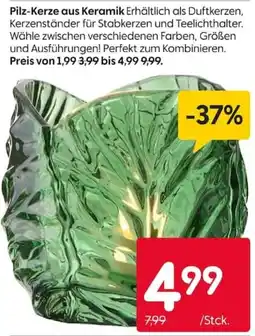 Rusta Pilz-Kerze aus Keramik Angebot