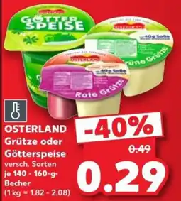 Kaufland OSTERLAND Grütze oder Götterspeise Angebot