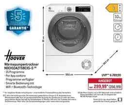 METRO Hoover Wärmepumpentrockner NDEH10A2TSBEXS-S Angebot