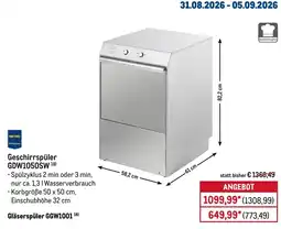 METRO Geschirrspüler GDW1050SW Angebot