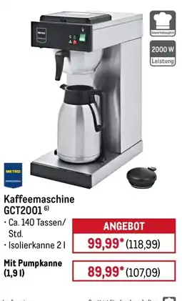 METRO Kaffeemaschine GCT2001 Angebot
