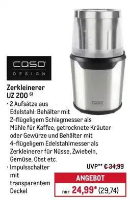 METRO Caso Design Zerkleinerer UZ 200 Angebot