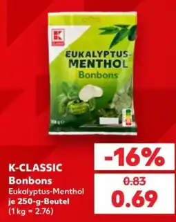 Kaufland K-CLASSIC Bonbons Eukalyptus-Menthol Angebot