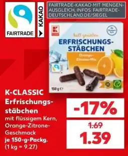 Kaufland K-CLASSIC Erfrischungsstäbchen Angebot
