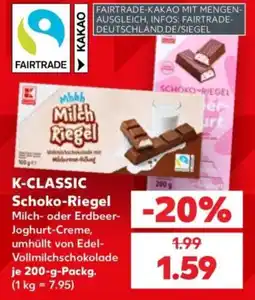 Kaufland K-CLASSIC Schoko-Riegel Angebot