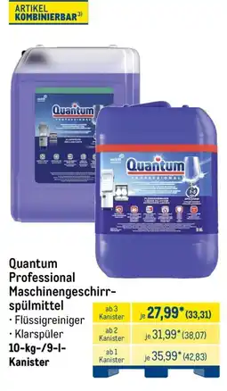 METRO Quantum Professional Maschinengeschirrspülmittel Angebot