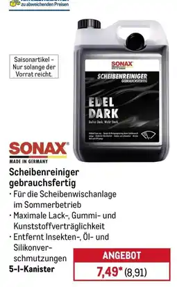 METRO SONAX Scheibenreiniger gebrauchsfertig Angebot