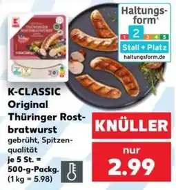 Kaufland K-CLASSIC Thüringer Rostbratwurst Angebot