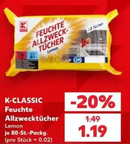 Kaufland K-CLASSIC Feuchte Allzwecktücher Lemon Angebot