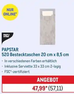METRO PAPSTAR 520 Bestecktaschen Angebot