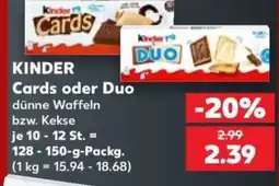 Kaufland KINDER Cards oder Duo Angebot