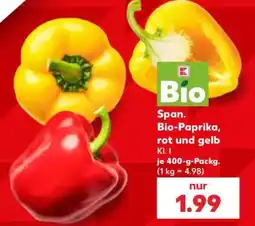 Kaufland Bio-Paprika, rot und gelb Angebot