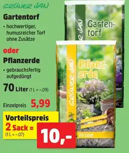 Thomas Philipps GRÜNER JAN Gartentorf oder Pflanzerde Angebot