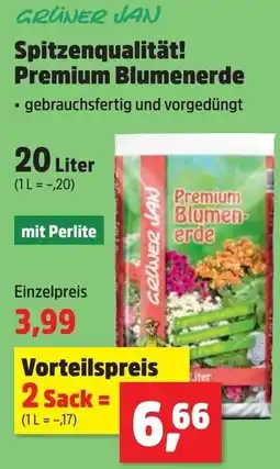 Thomas Philipps GRÜNER JAN Premium Blumenerde Angebot