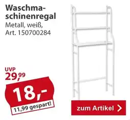 Sonderpreis Baumarkt Waschmaschinenregal Metall, weiß Angebot