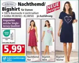 Norma ElleNor Nachthemd/Bigshirt für Damen Angebot