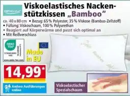 Norma Viskoelastisches Nackenstützkissen "Bamboo" Angebot