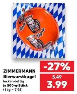 Kaufland ZIMMERMANN Bierwurstkugel Angebot