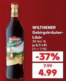 Kaufland WILTHENER Gebirgskräuter-Likör Angebot