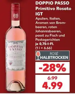 Kaufland DOPPIO PASSO Primitivo Rosato IGT Angebot