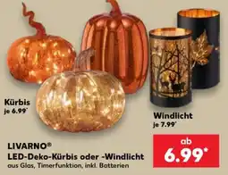 Kaufland LIVARNO® LED-Deko-Kürbis oder -Windlicht Angebot