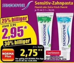 Norma Sensodyne Sensitiv-Zahnpasta Angebot