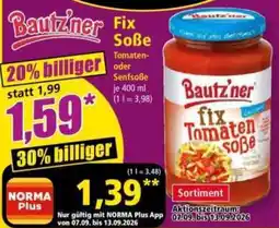 Norma Bautz'ner fix Tomatensoße Angebot