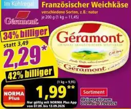 Norma Französischer Weichkäse Gérumont Angebot