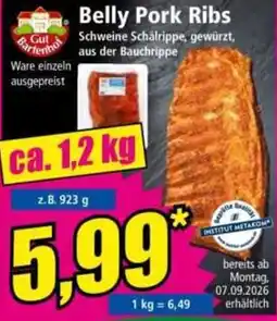 Norma Gut Bartenhof Belly Pork Ribs Angebot