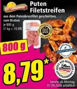 Norma GUT LANGENHOF Puten Filetstreifen Angebot