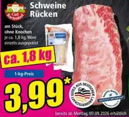 Norma Schweine Rücken Angebot