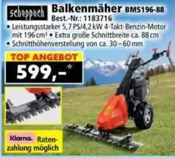 Norma Scheppach Balkenmäher BMS196-88 Angebot