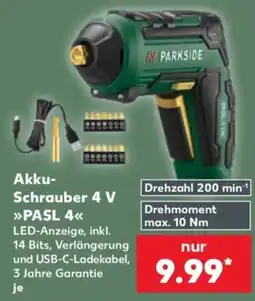 Kaufland Akku-Schrauber 4 V »PASL 4« Angebot