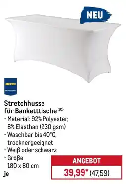 METRO Stretchhuse für Bankettische Angebot