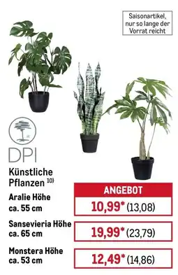METRO DPI Künstliche Pflanzen Angebot