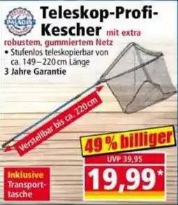 Norma Teleskop-Profi-Kescher mit extra robustem, gummiertem Netz Angebot