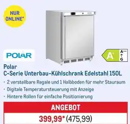 METRO Polar C-Serie Unterbau-Kühlschrank Edelstahl 150L Angebot