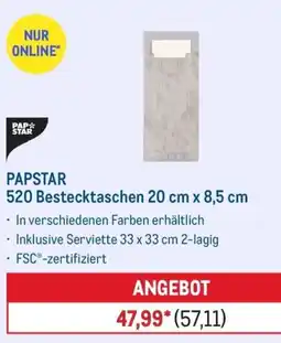 METRO PAPSTAR 520 Bestecktaschen Angebot