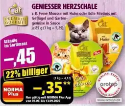 Norma Cat Premium Gourmet Geniesser Herzschale Angebot