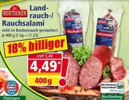 Norma die ROSTOCKER Land-rauch-/Rauchsalami Angebot