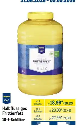 METRO METRO Chef Halbflüssiges Frittierfett Angebot