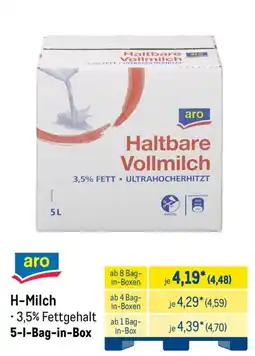 METRO aro H-Milch Angebot